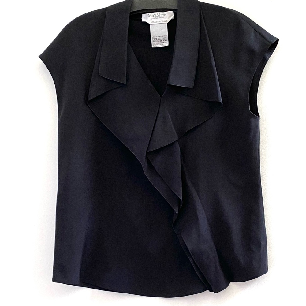 MaxMara black blouse size 6